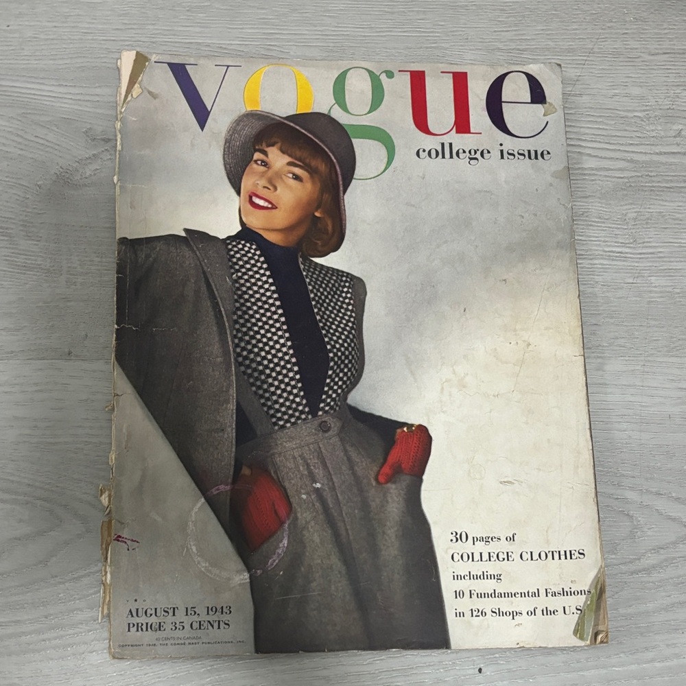 Vogue College Issue with Red and Gray Accents